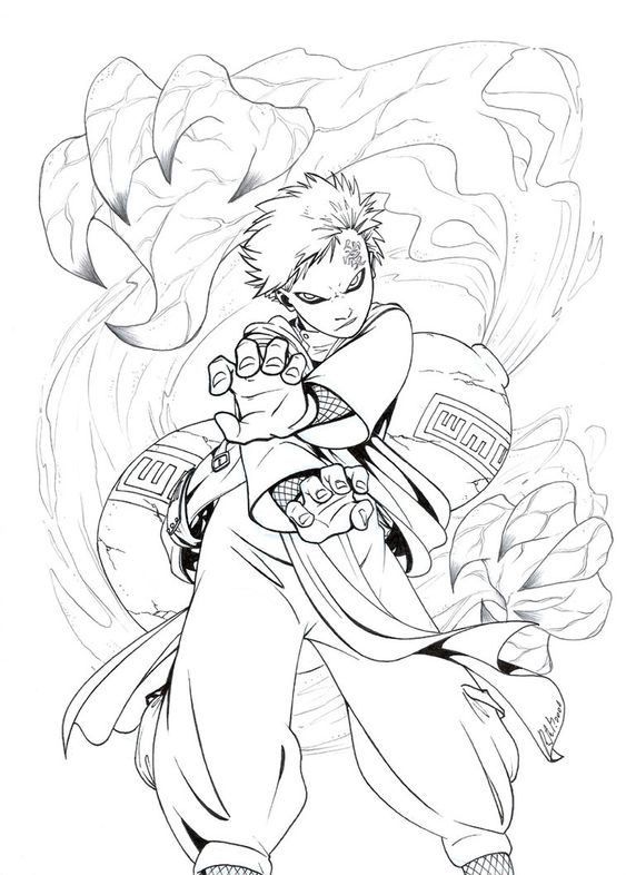 Gaara Coloring Pages - Coloring Home