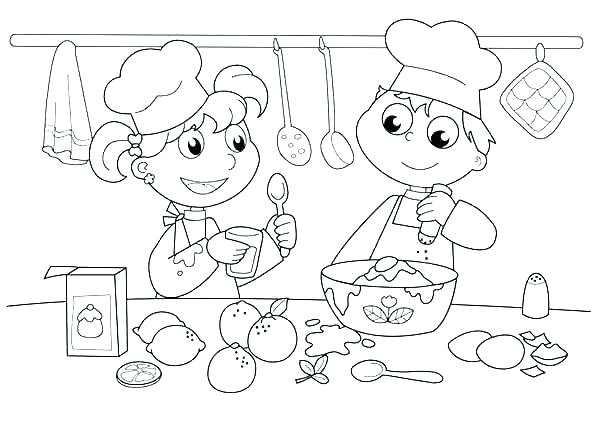 chef coloring page – guccisaleau.info