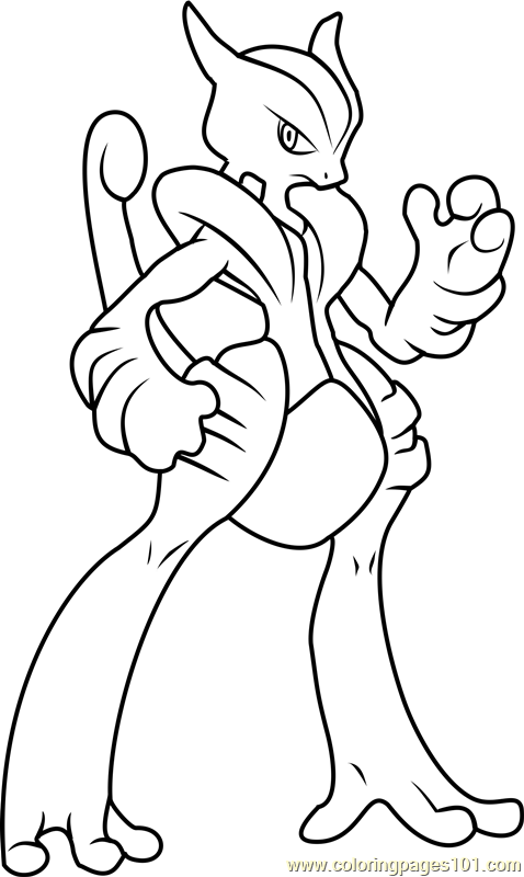 Mega Mewtwo Coloring Pages - Coloring Home