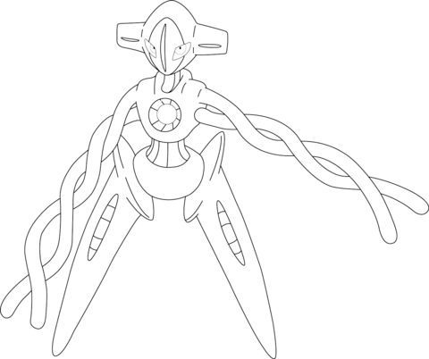 Deoxys Pokemon coloring page | Free Printable Coloring Pages