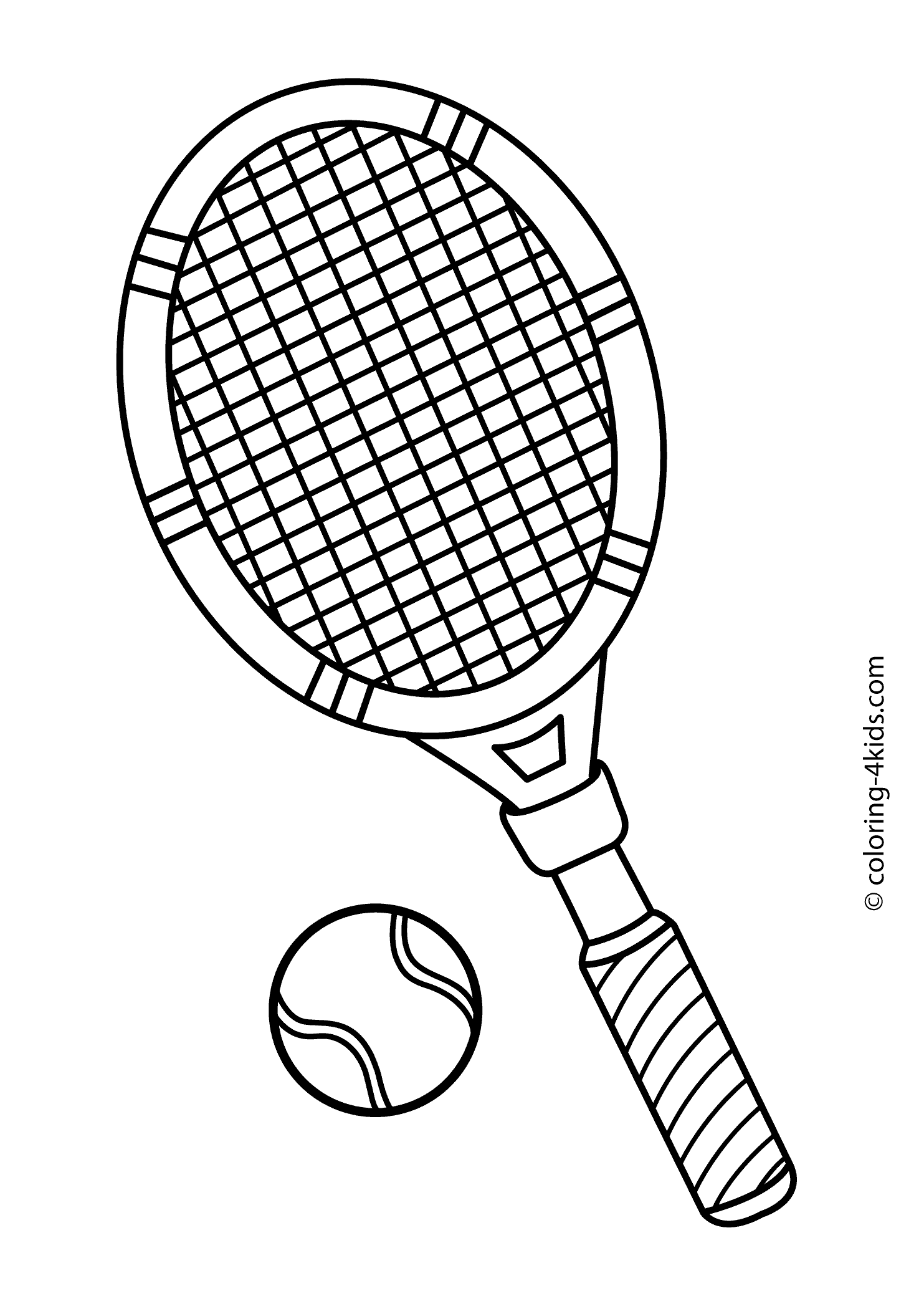 Tennis sport coloring page for kids, printable free | Sports coloring pages,  Coloring pages for kids, Tennis crafts