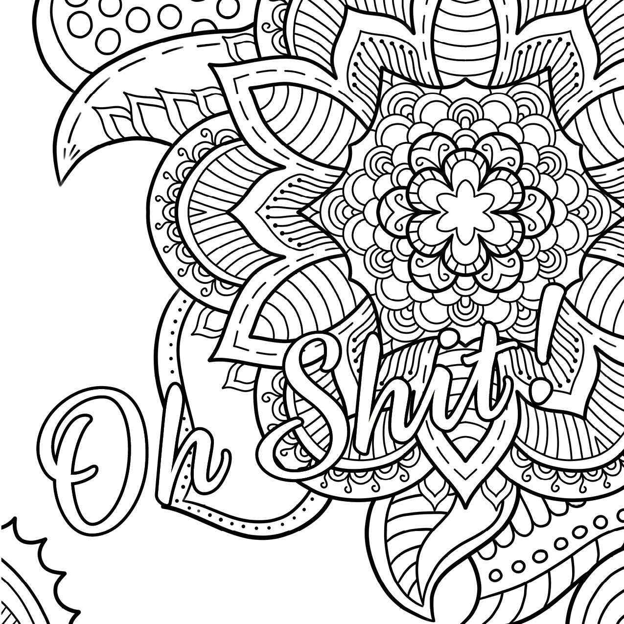 Oh Shit Free Coloring Page Swear Word Book Thiago Pages For Kids Online  Adults – azspring