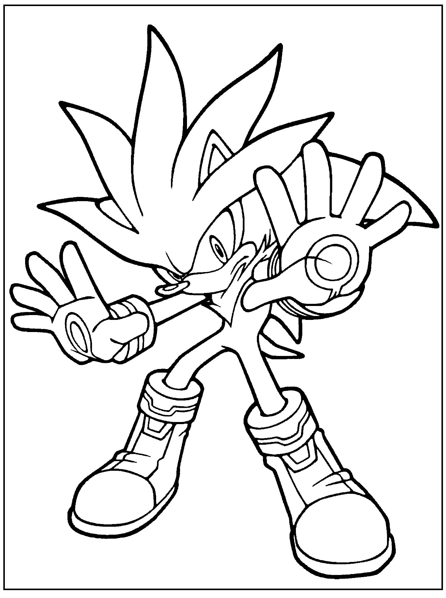 Silver The Hedgehog Coloring Pages at GetDrawings | Free download