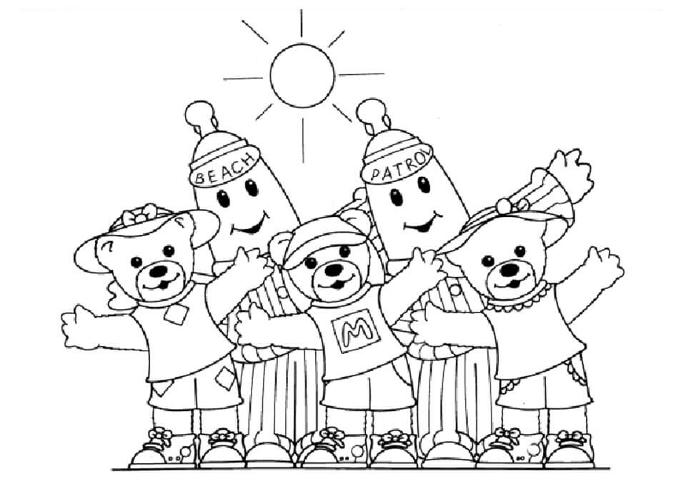 Bananas in Pyjamas and Friends 1 Coloring Page - Free Printable Coloring  Pages for Kids