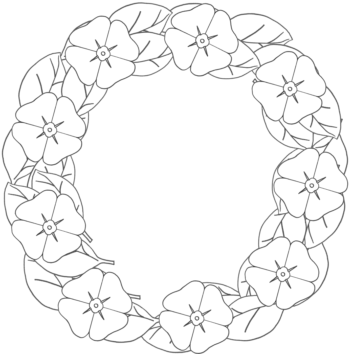 Poppy wreath - Coloring Page (Remembrance Day) | Remembrance day art, Poppy coloring  page, Poppy wreath