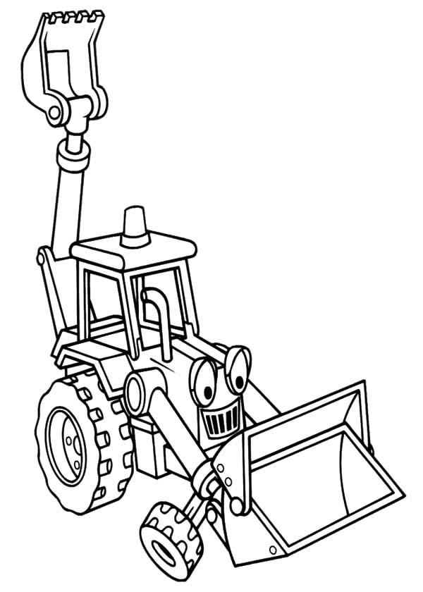 Excavator From Bob The Builder Coloring Pages - Download & Print Online Coloring  Pages for Free |… | Teddy bear coloring pages, Bear coloring pages, Bob the  builder