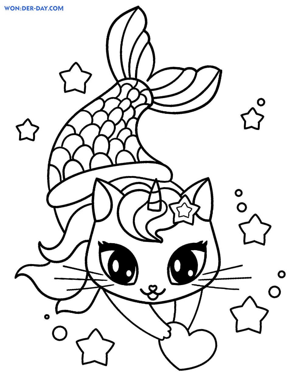 Unicorn Cat Coloring Pages   Free Coloring Pages   Coloring Home