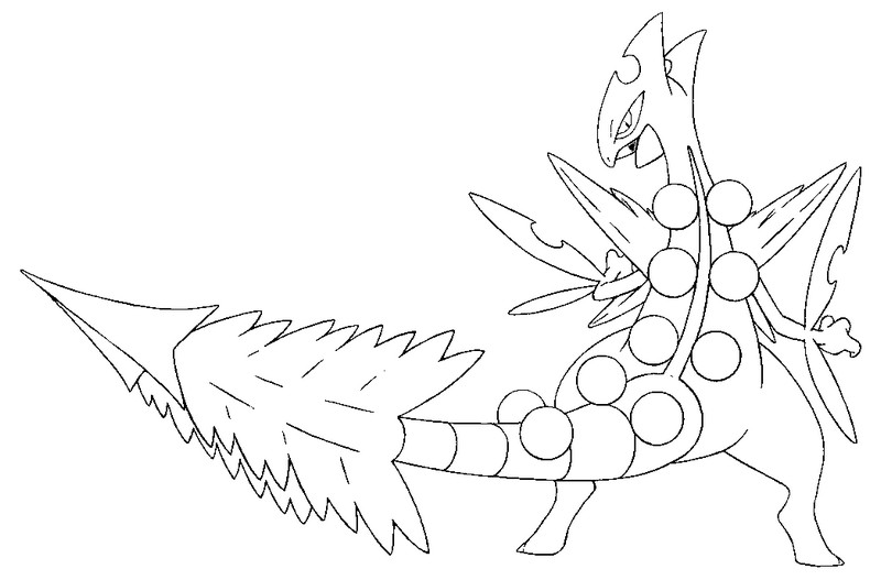 Mega Sceptile Pokemon coloring page - Free Coloring Library