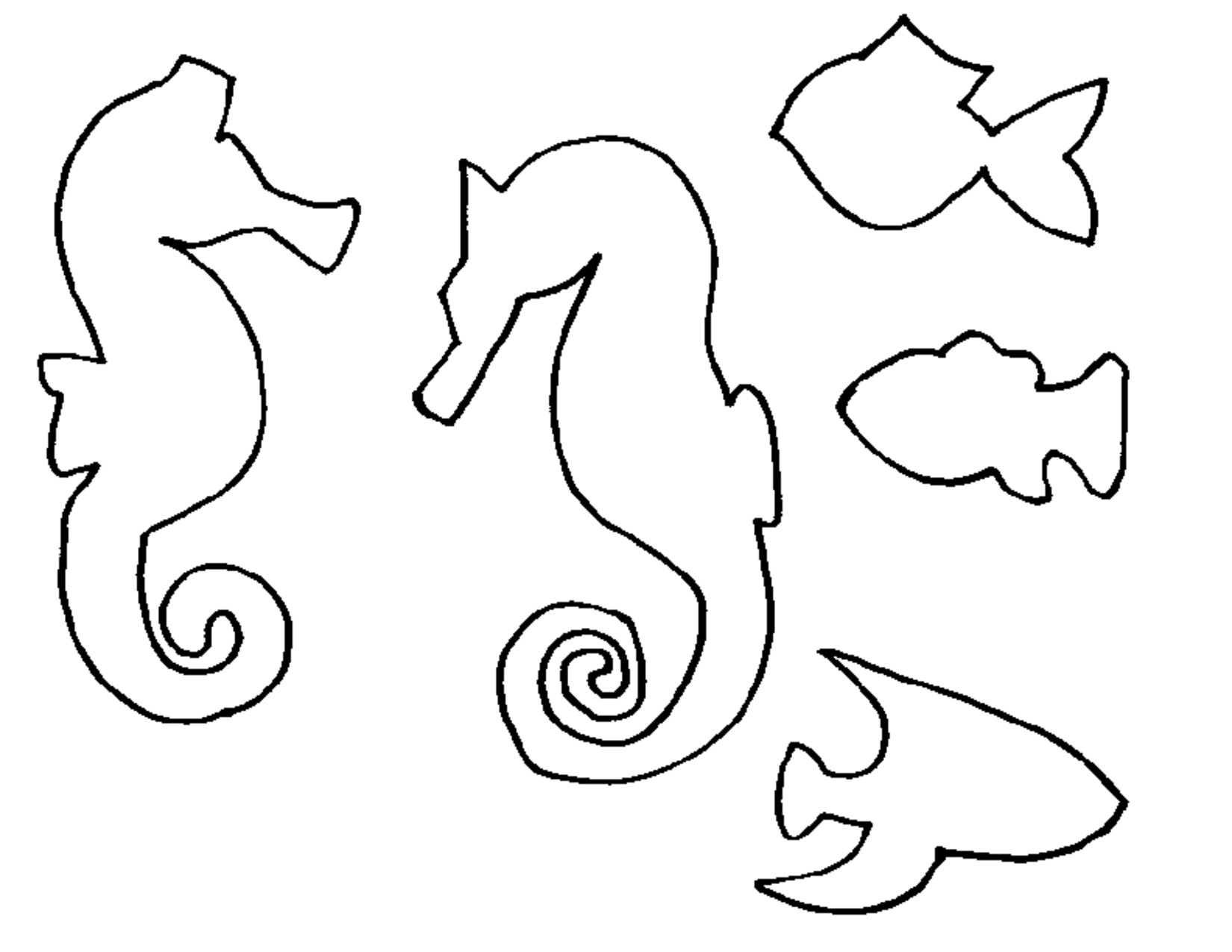 Best Photos of Template Seahorse Eric Carle - Mr. Seahorse ... - Fish Pattern coloring page