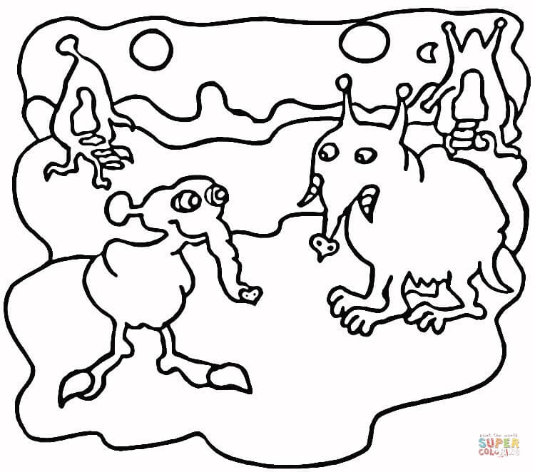 Weird Creatures coloring page | Free Printable Coloring Pages