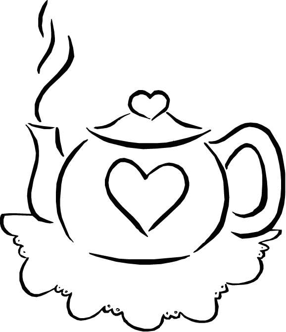 Teapot Coloring Page - Coloring Home