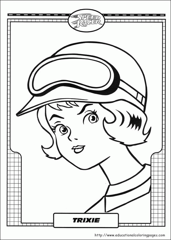Speed Racer Coloring Page
