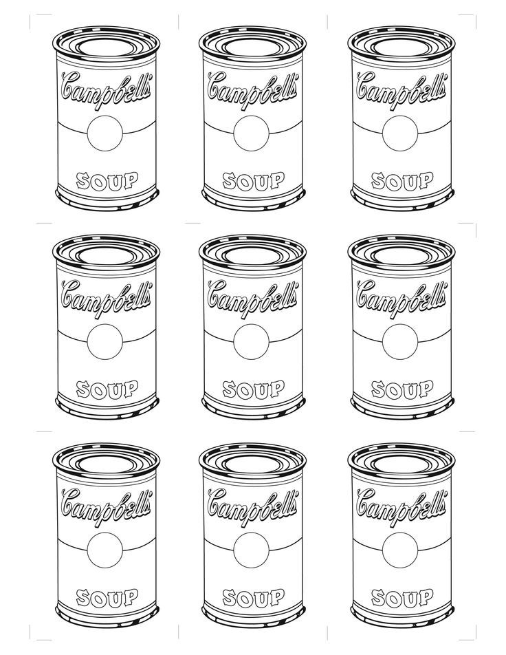 More Free Andy Warhol Coloring Pages
