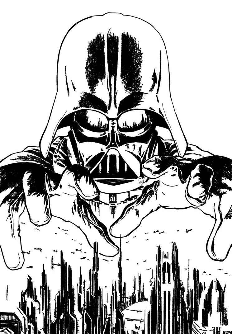 Darth Vader Coloring Page To Print For Star Wars Lovers - Coloring Home