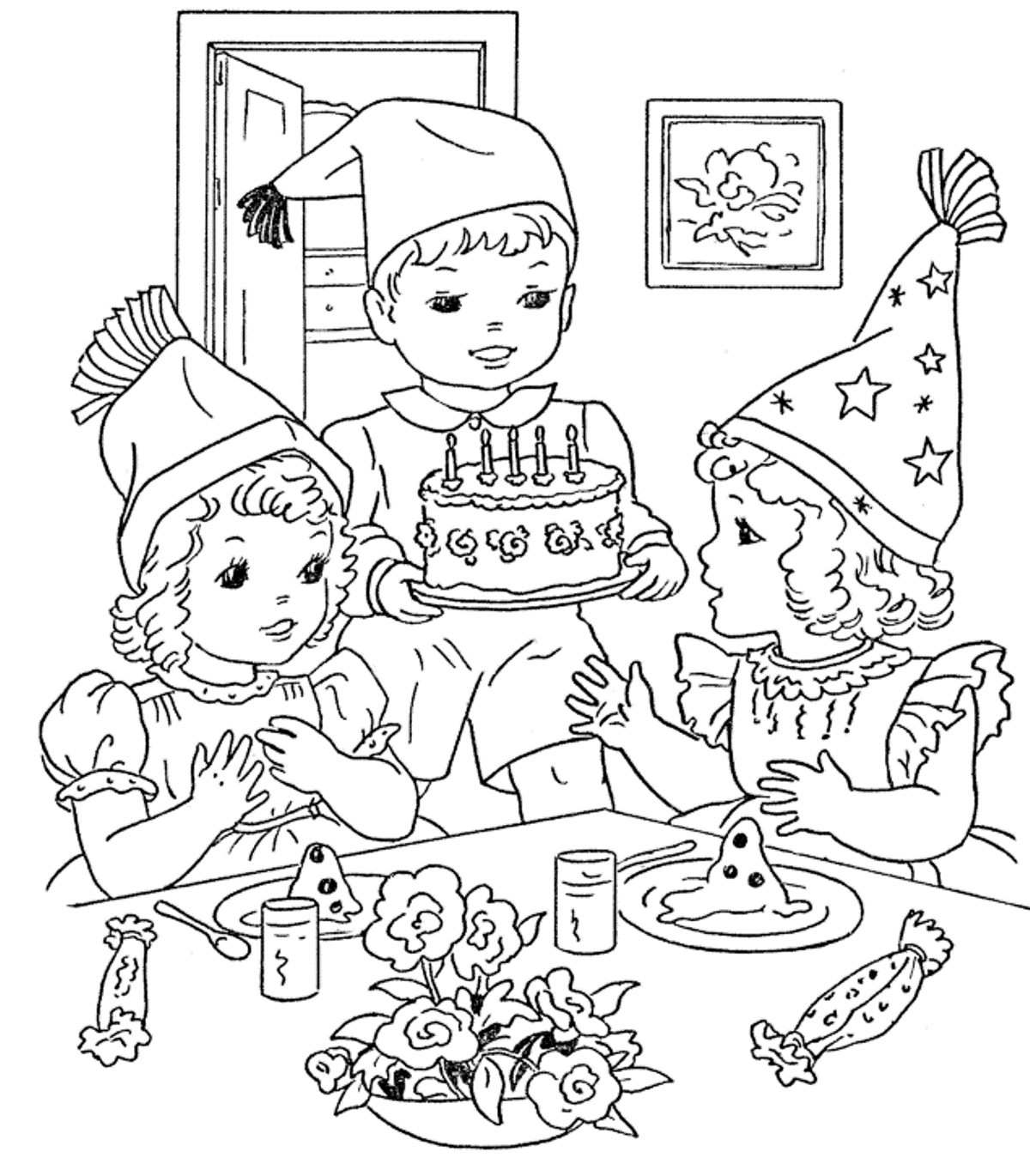 Birthday Coloring Pages For Children 4