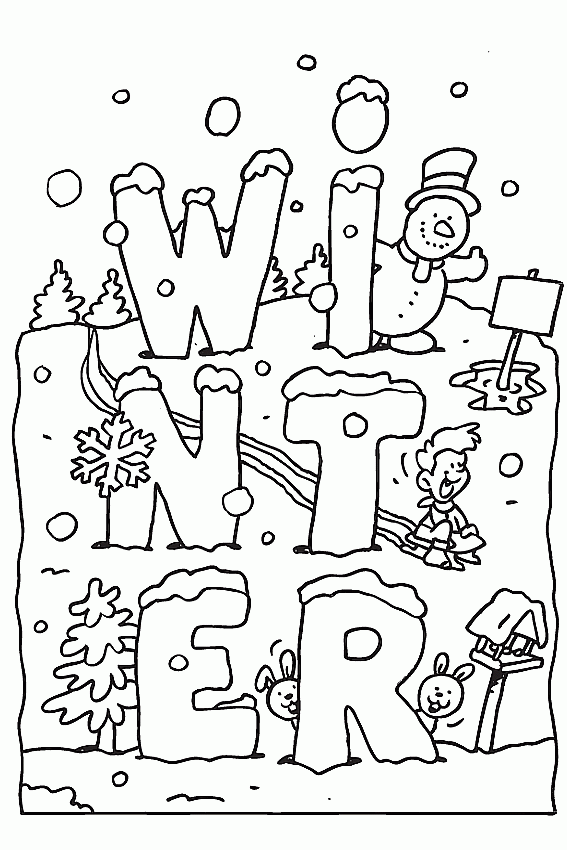 Winter coloring pages to color in when it's very cold outside