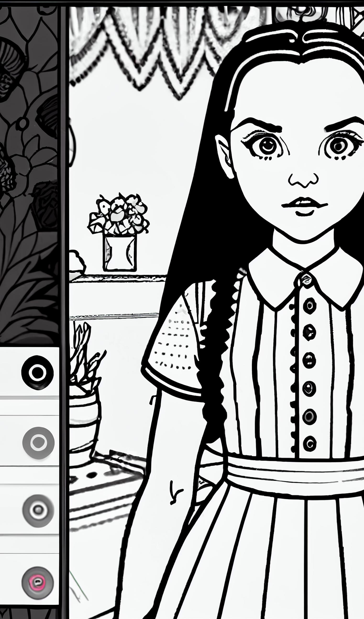 Wednesday Addams Coloring Book APK pour Android Télécharger