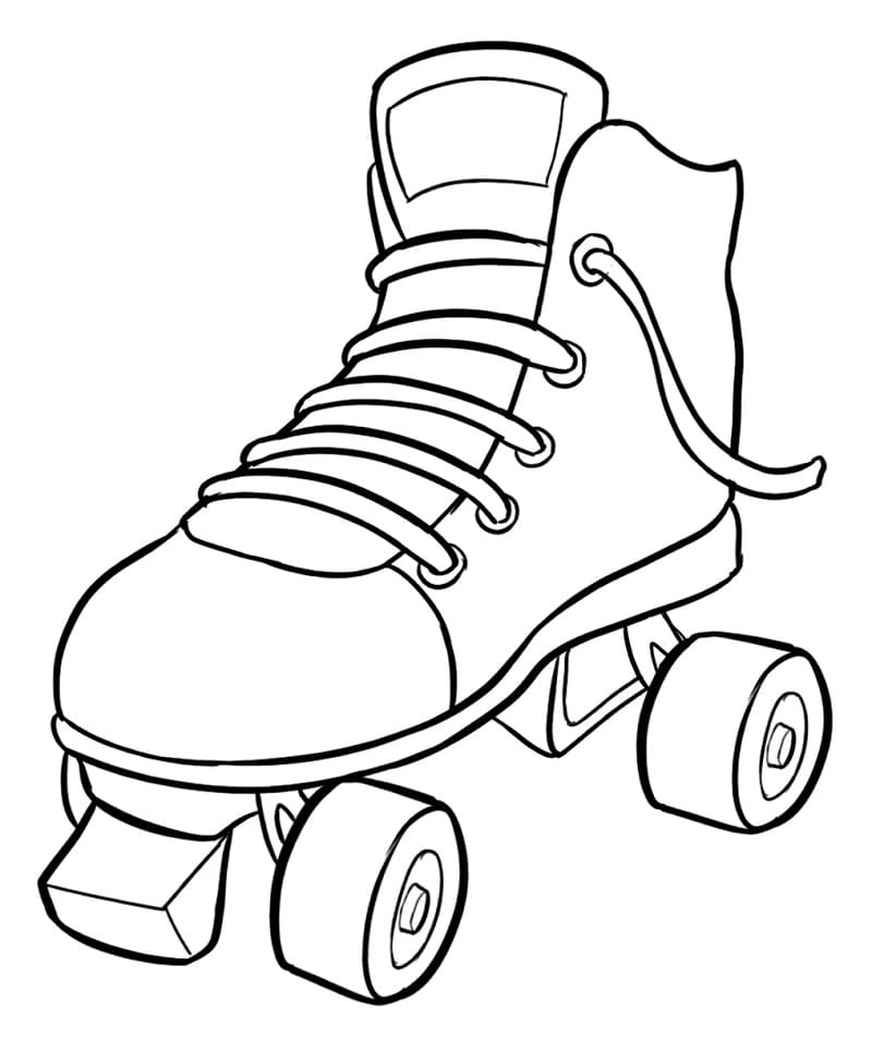 A Roller Skate Coloring Page - Free Printable Coloring Pages for Kids