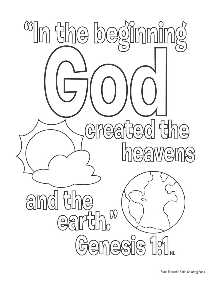 Genesis 1 Colouring Pages Sketch Coloring Page
