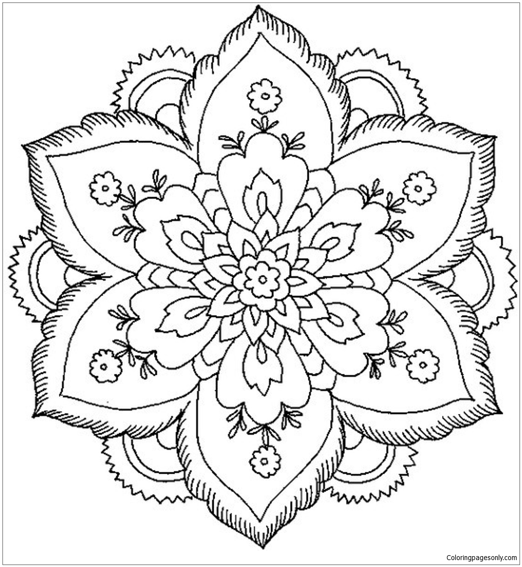 Flower Mandala Coloring Page   Free Coloring Pages Online ...