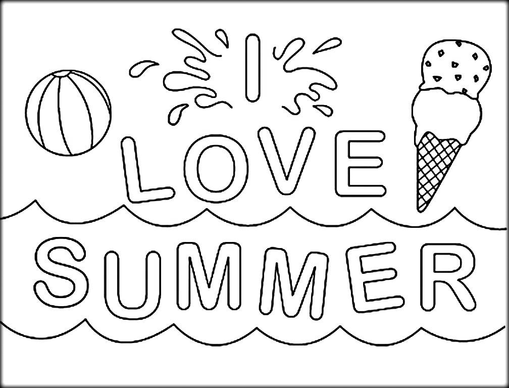 printable summer coloring pages for kindergarten