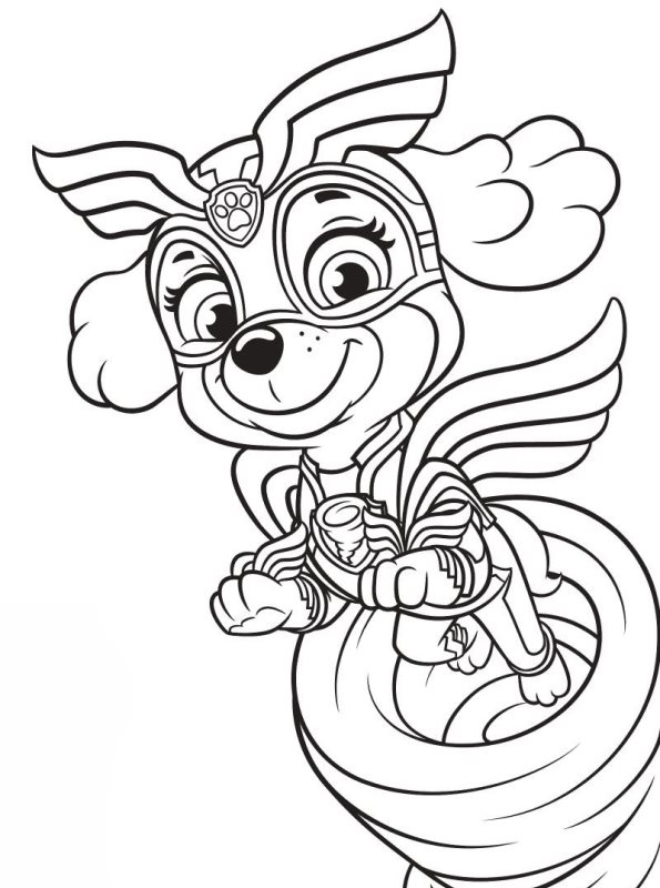 Paw Patrol Skye Coloring Pages Coloring Home