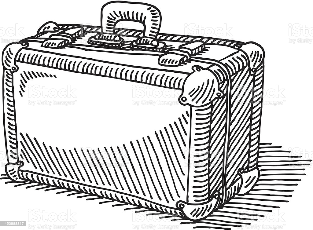 Travel Suitcase Drawing Stock Illustration - Download Image Now - iStock