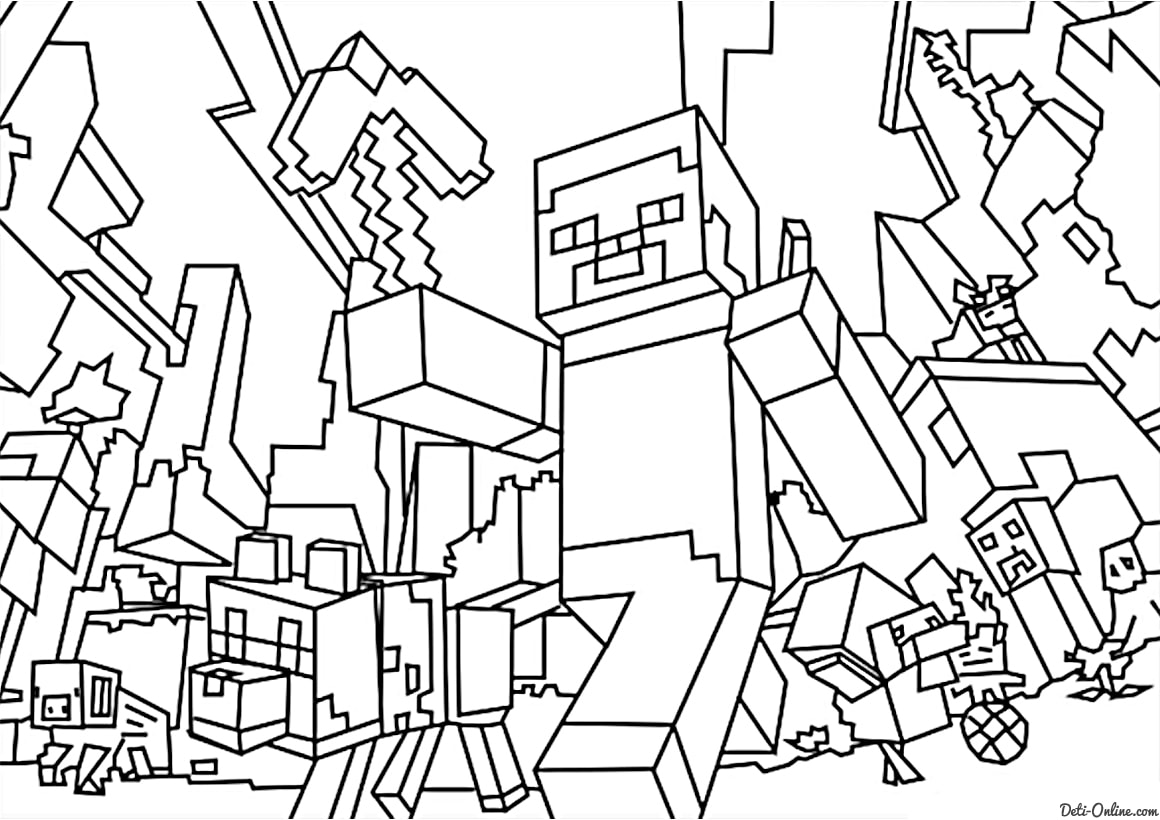 Minecraft Coloring Pages. Print Them For Free! 100 Pictures From ...