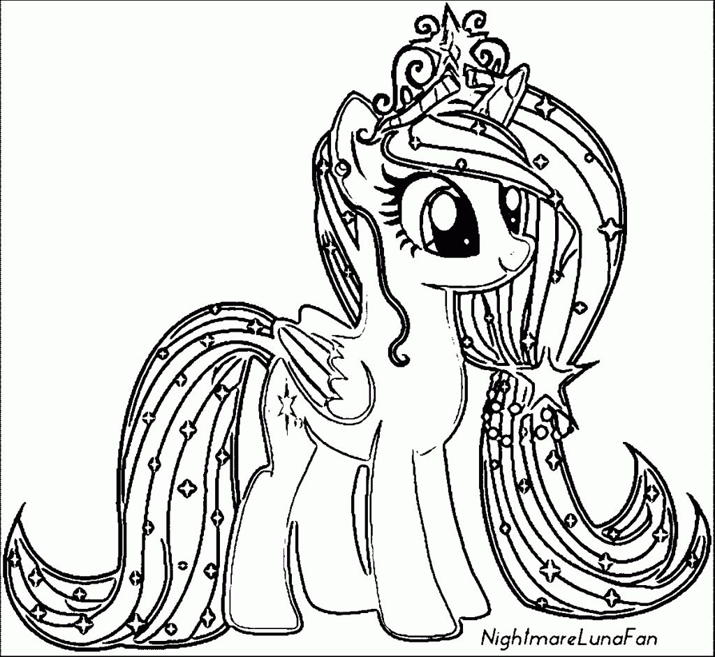 Princess Alicorn Coloring Page Free Printable Pages New Within