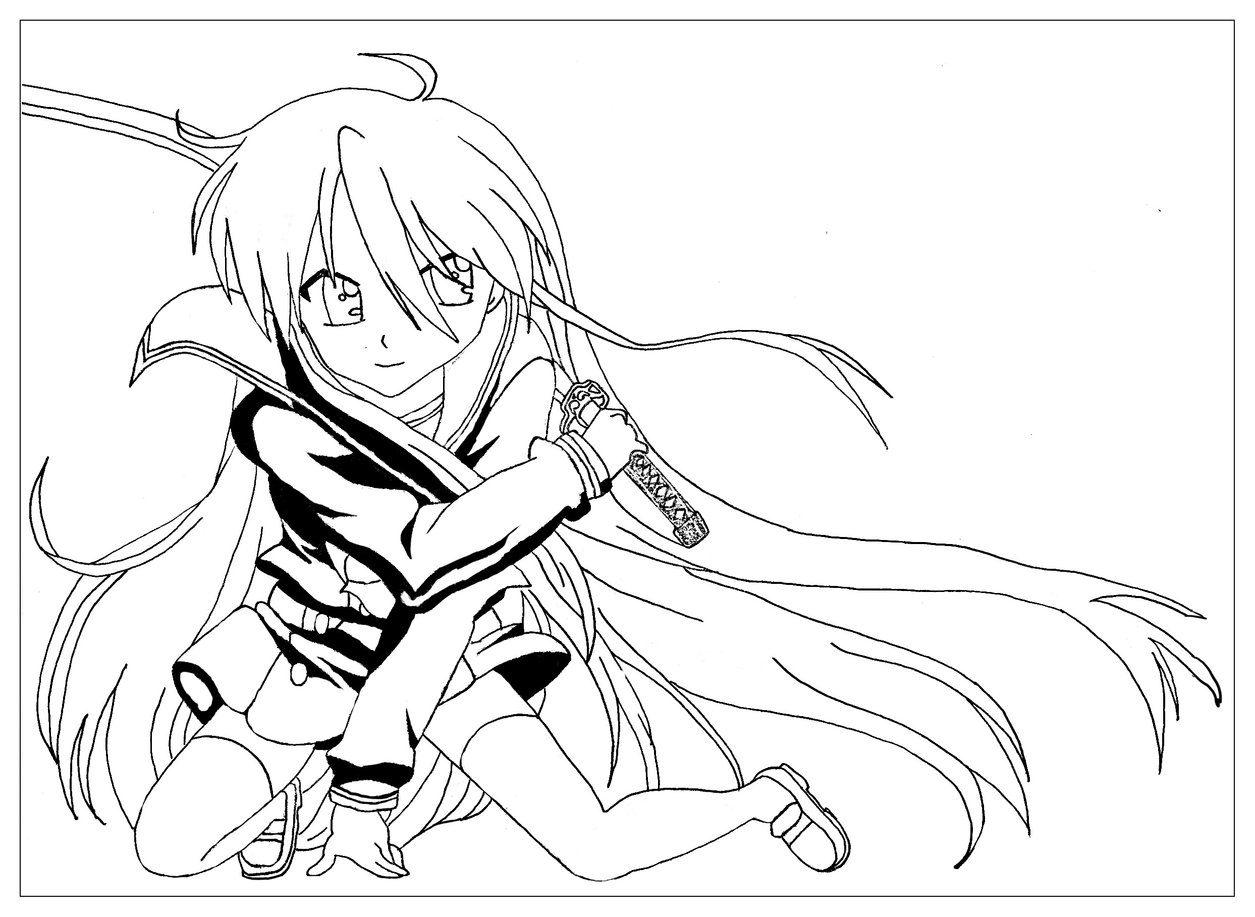 The best free Manga coloring page images. Download from 414 free ...
