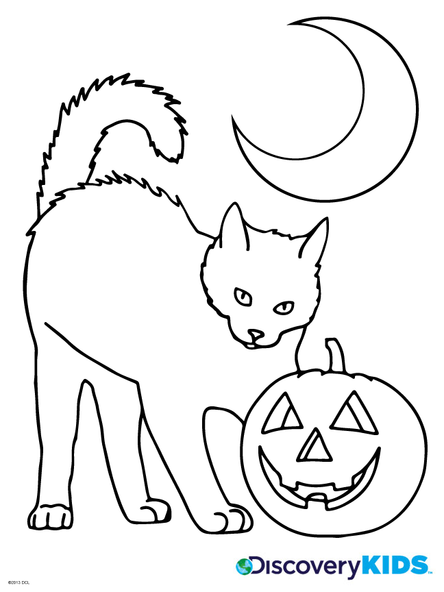Kitty Halloween Coloring Pages - Coloring Home