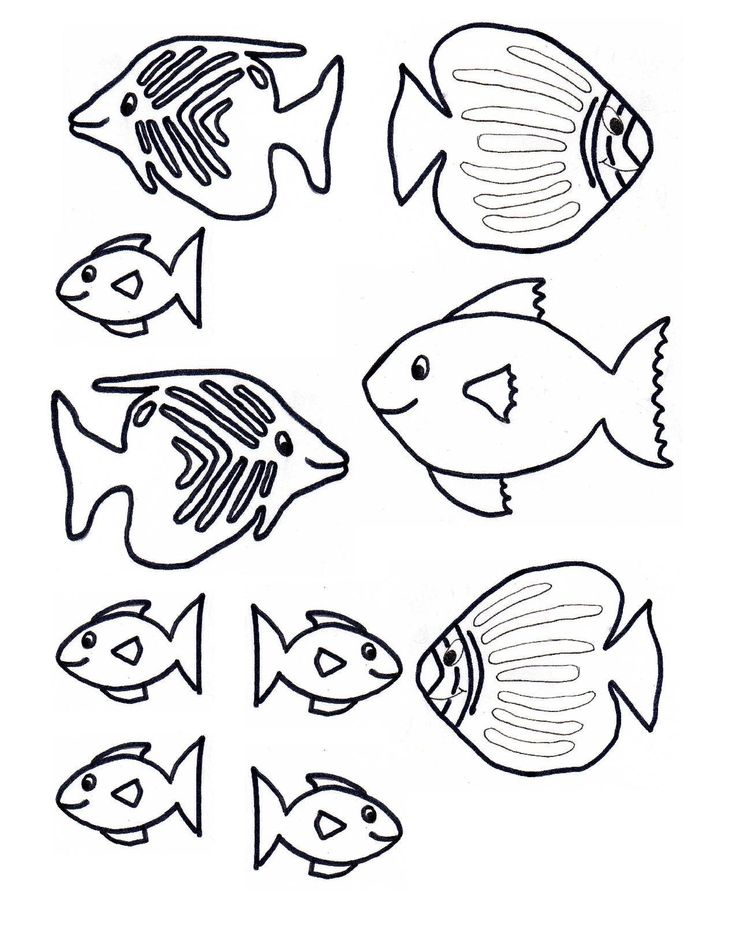 Printable Fish Cutouts for Coloring at Home