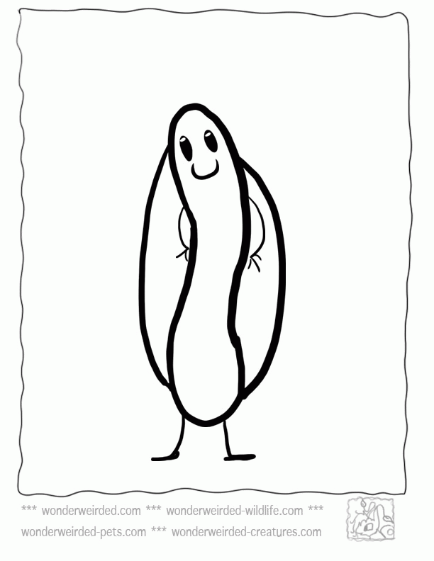 Food Coloring Pages Cartoon Hot Dog, Echo's Free Food Coloring ...