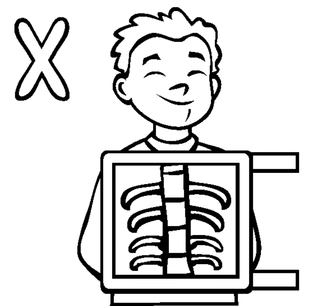 Alphabet Coloring Pages X Ray Free | Alphabet Coloring pages of ...