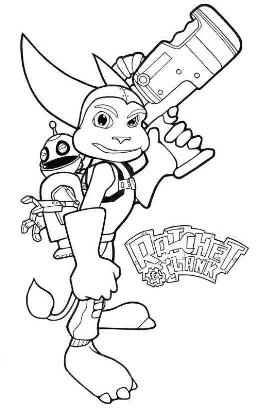 Ratchet And Clank Coloring Page - Coloring Home