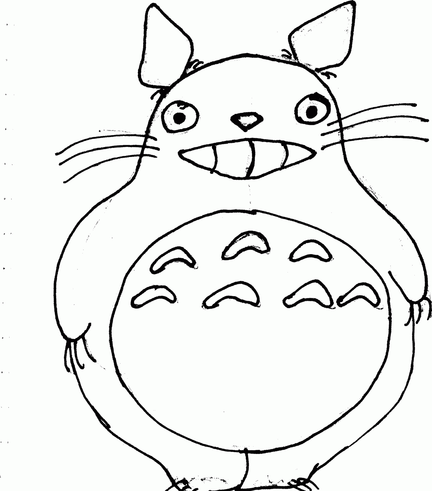 Totoro coloring page | Preschool worksheets | Pinterest | Totoro ...