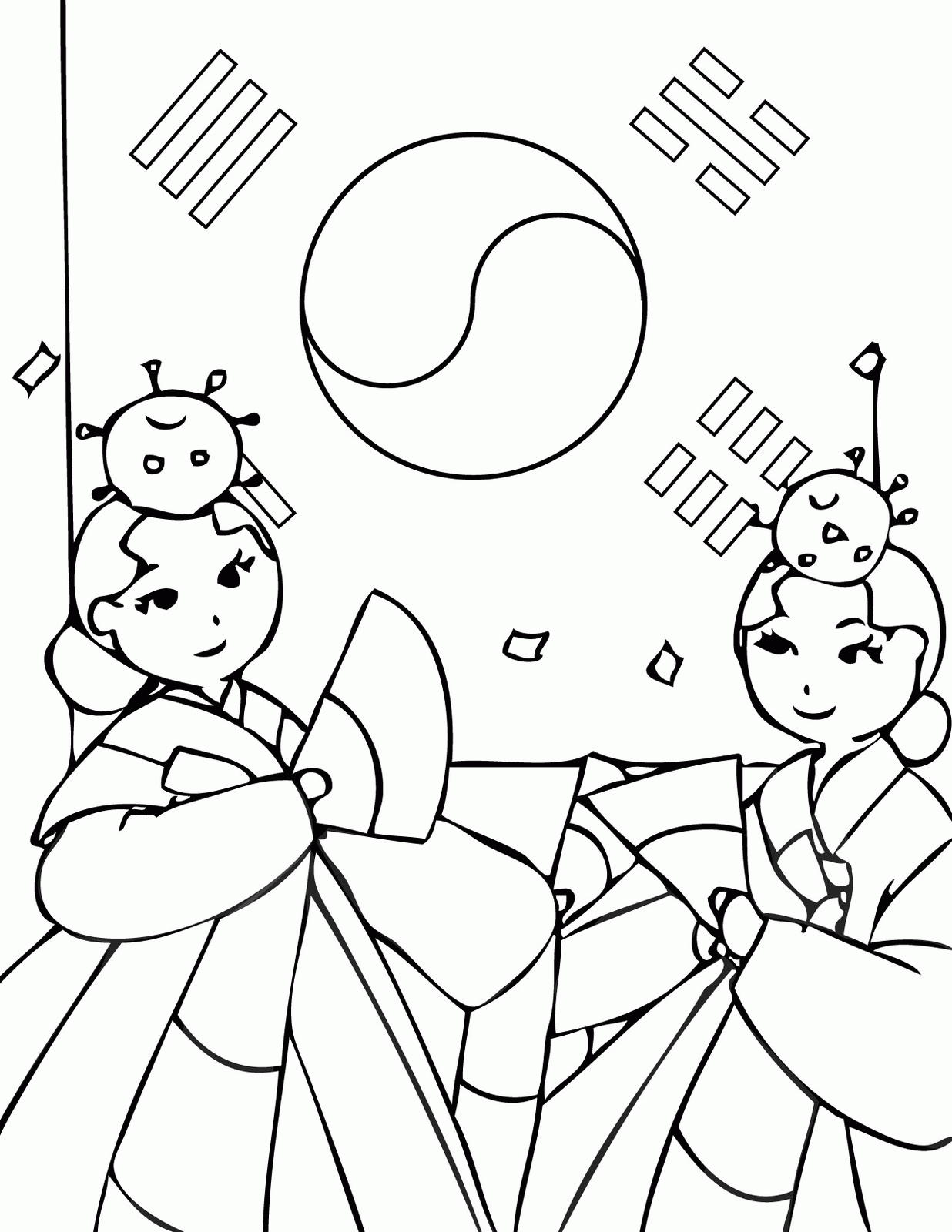 Download Korean Flag Coloring Page - Coloring Home