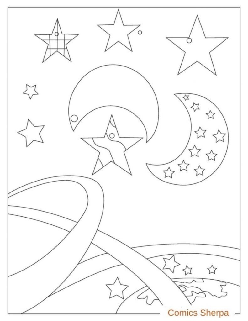 Free Moon Coloring Pages (Print and Download PDFs) - Comics Sherpa