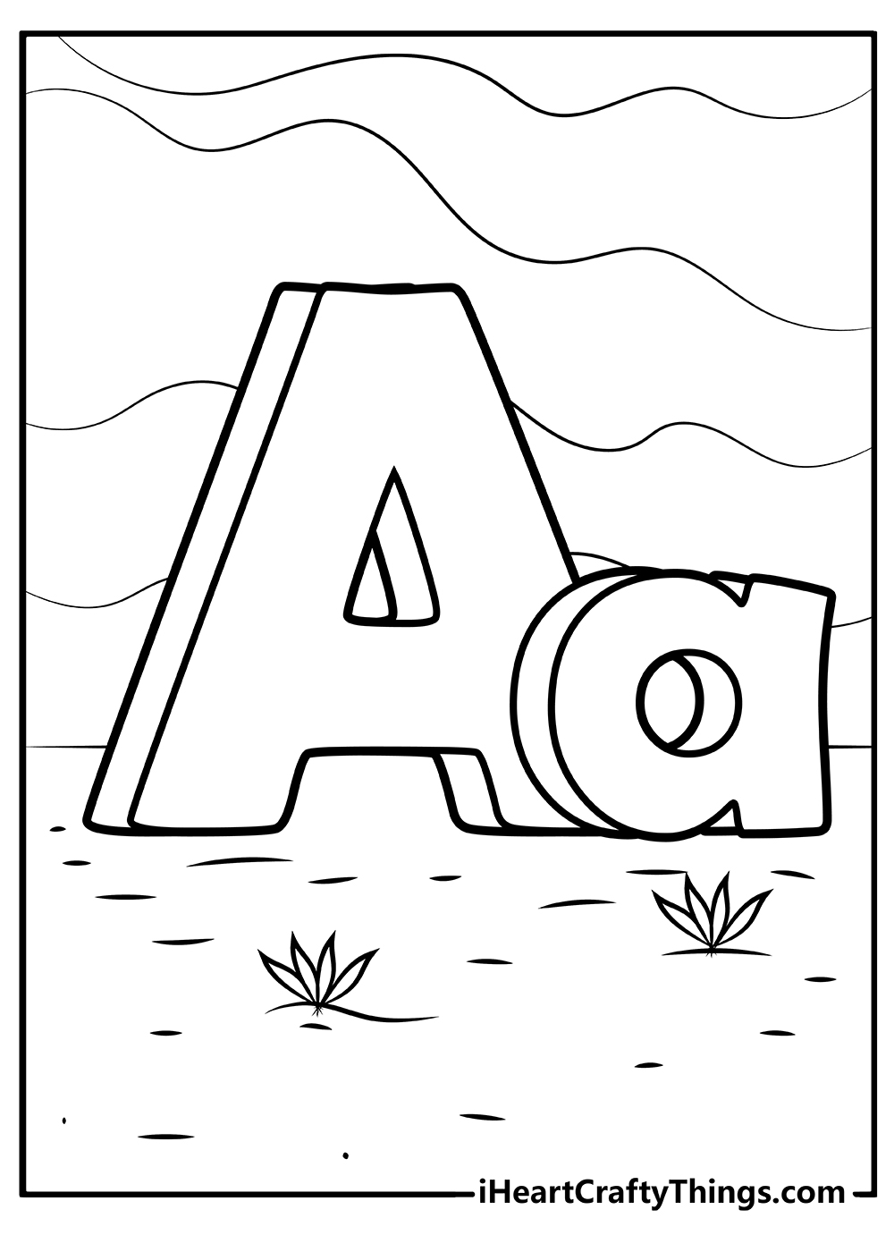 Printable Alphabet Coloring Page (Updated 2022) - Coloring Home