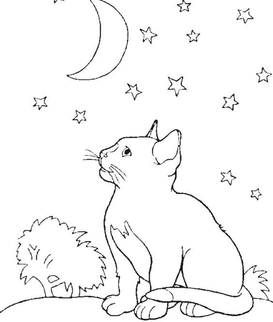 Full Moon - Coloring Pages for Kids and for Adults
