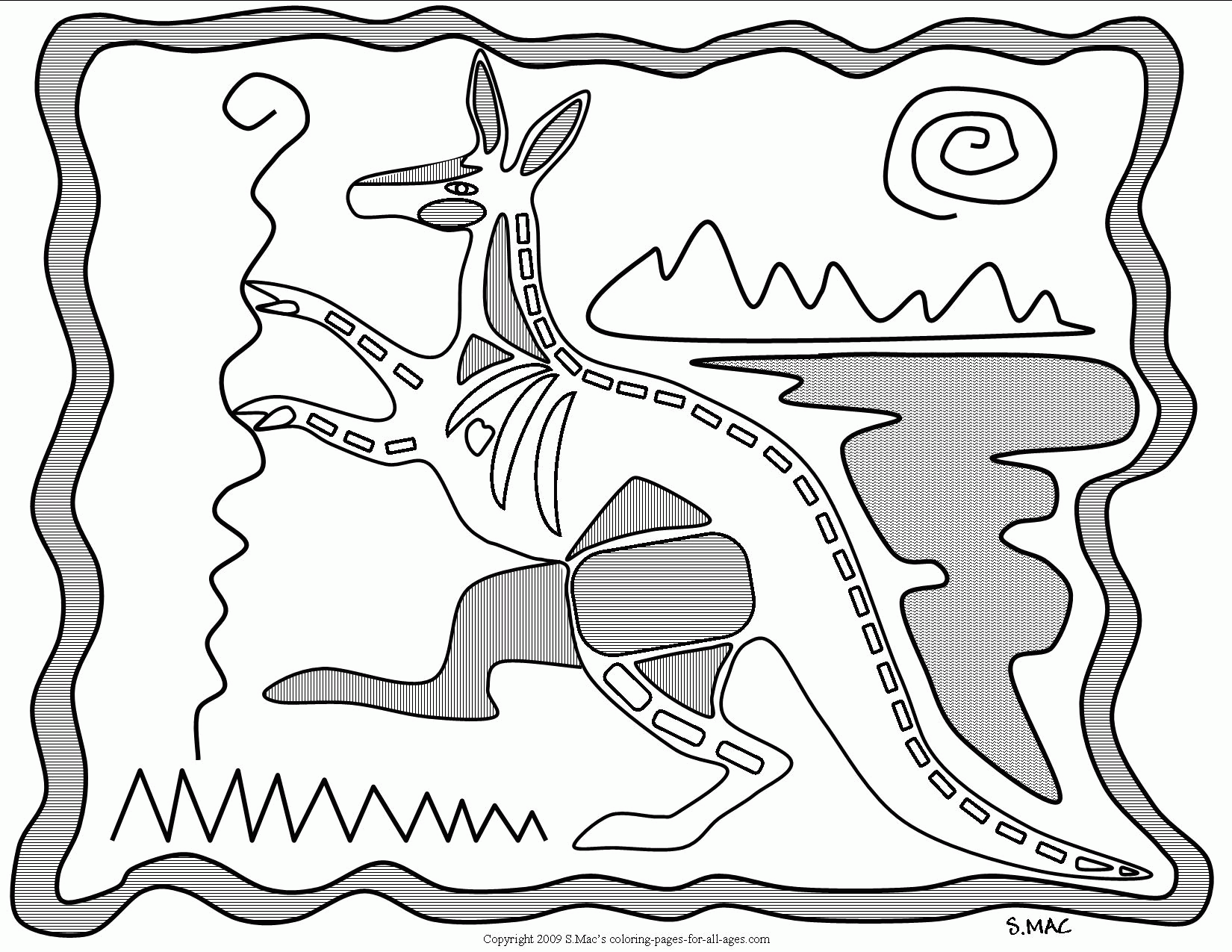 aboriginal art colouring pages - Clip Art Library