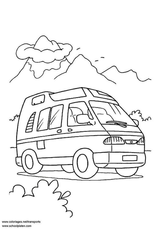 Coloring Page delivery van - free printable coloring pages - Img 3088
