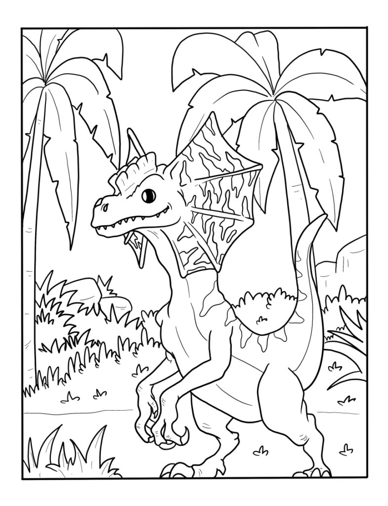 Realistic Dinosaur Coloring Pages - Free Printable For Kids