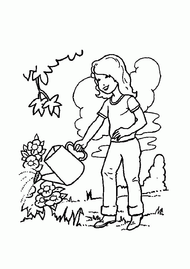 Preschool Coloring Pages Garden | Free Printable Coloring Pages