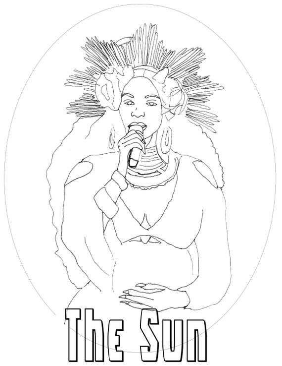 Beyonce Sun Coloring Page - Etsy