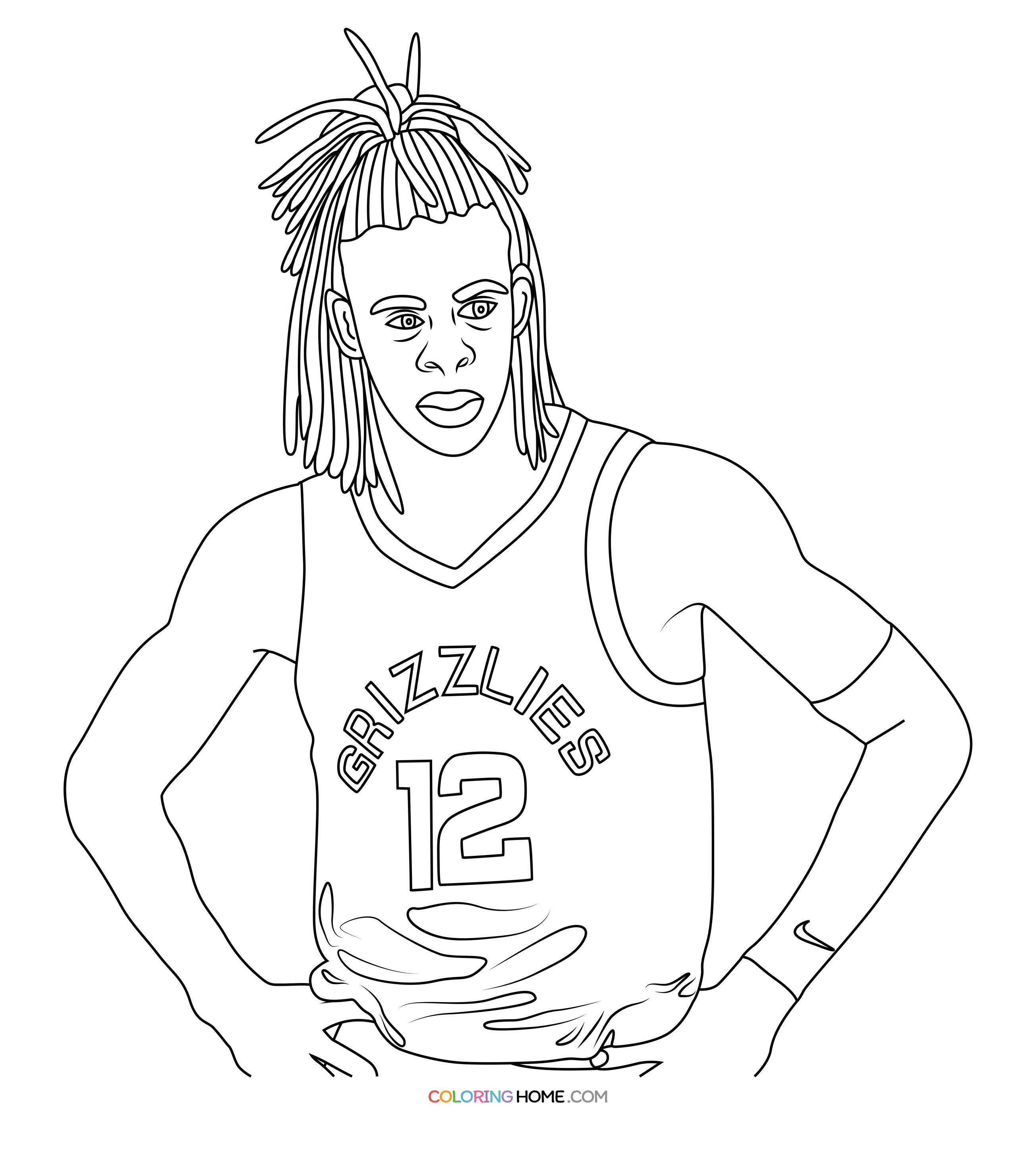 Ja Morant coloring page