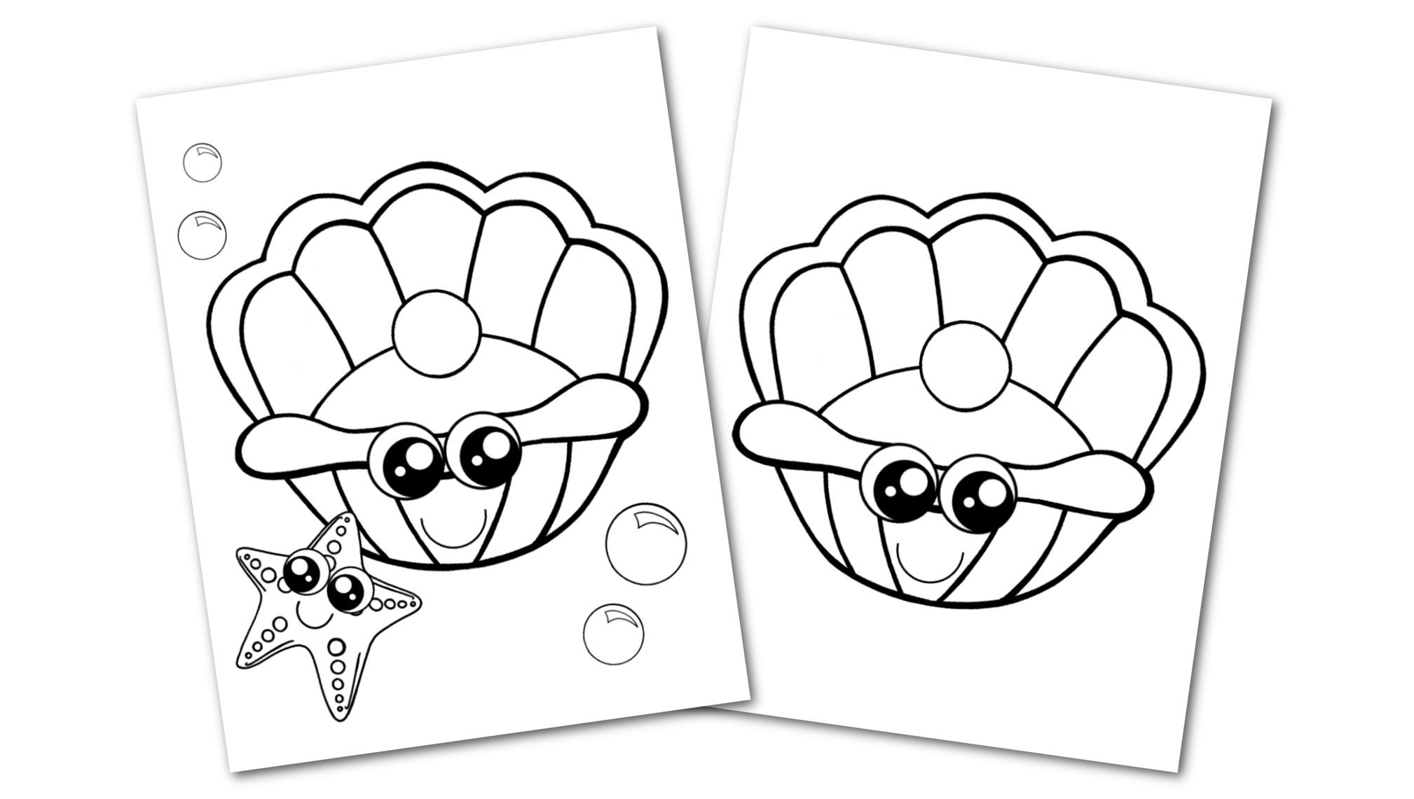 Free Printable Clam Shell Coloring Page - Simple Mom Project