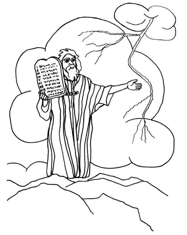 Ten Commandments 5 Coloring Page - Free Printable Coloring Pages for Kids