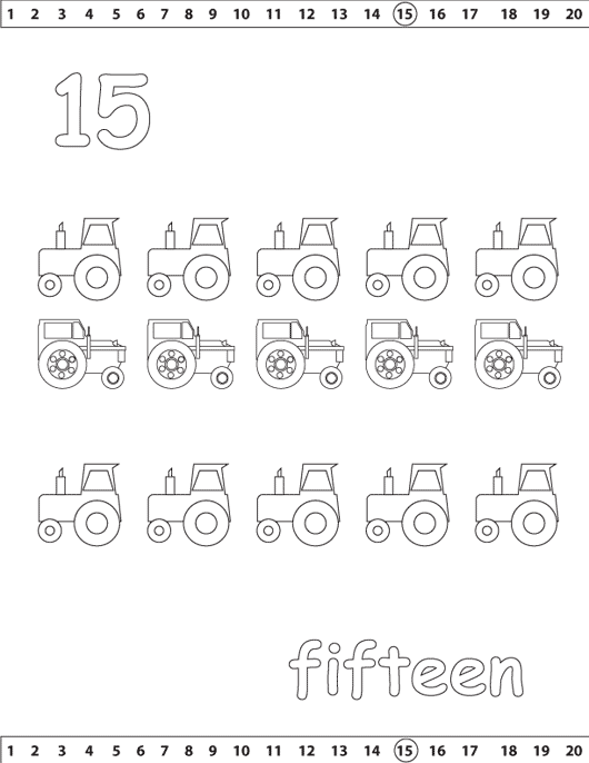 Counting 1 - 20 | Coloring Pages