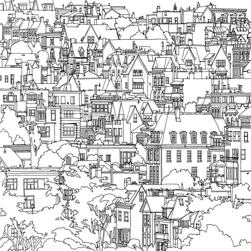 Adult Coloring Book -- Dream Cities on ...